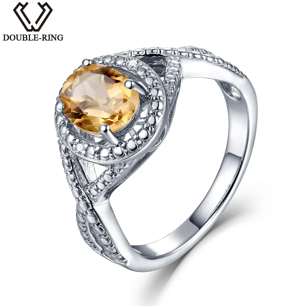 DOUBLE-R Natural Diamond 1.2ct Oval Real Citrine 925 Sterling Silver Ring Diamond Gemstone Jewelry Embroidery
DOUBLE-R Natural Diamond 1.2ct Oval Real Citrine 925 Sterling Silver Ring Diamond Gemstone Jewelry Embroidery