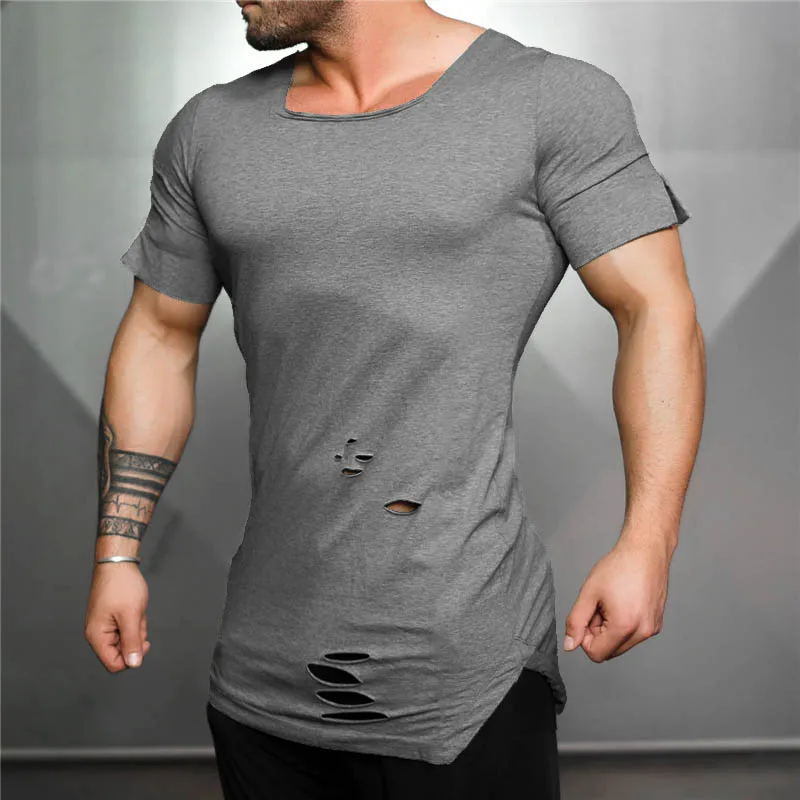 Muscleguys 2020 New Summer T Shirt Men Ripped Hole T-shirts Men Square neck Slim Fit Tees Fitness Men's Hip Hop Extend Tshirt
Muscleguys 2020 New Summer T Shirt Men Ripped Hole T-shirts Men Square neck Slim Fit Tees Fitness Men's Hip Hop Extend Tshirt