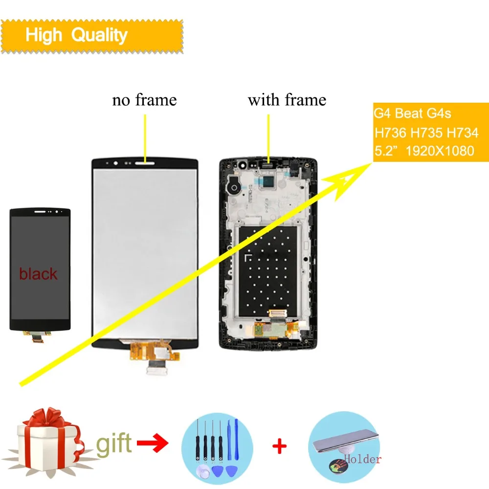 Original LCD For LG G4 mini G4 Beat G4S H735 H736 LCD Display Monitor Panel Touch Screen Digitizer with Bezel Frame Assembly
Original LCD For LG G4 mini G4 Beat G4S H735 H736 LCD Display Monitor Panel Touch Screen Digitizer with Bezel Frame Assembly