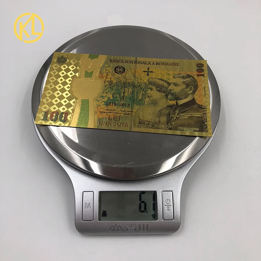 100pcs/lot Colorful Romanian Gold Foil Banknote 100 Lei Currency for 100th anniversary souvenir of the unification of Romania
100pcs/lot Colorful Romanian Gold Foil Banknote 100 Lei Currency for 100th anniversary souvenir of the unification of Romania