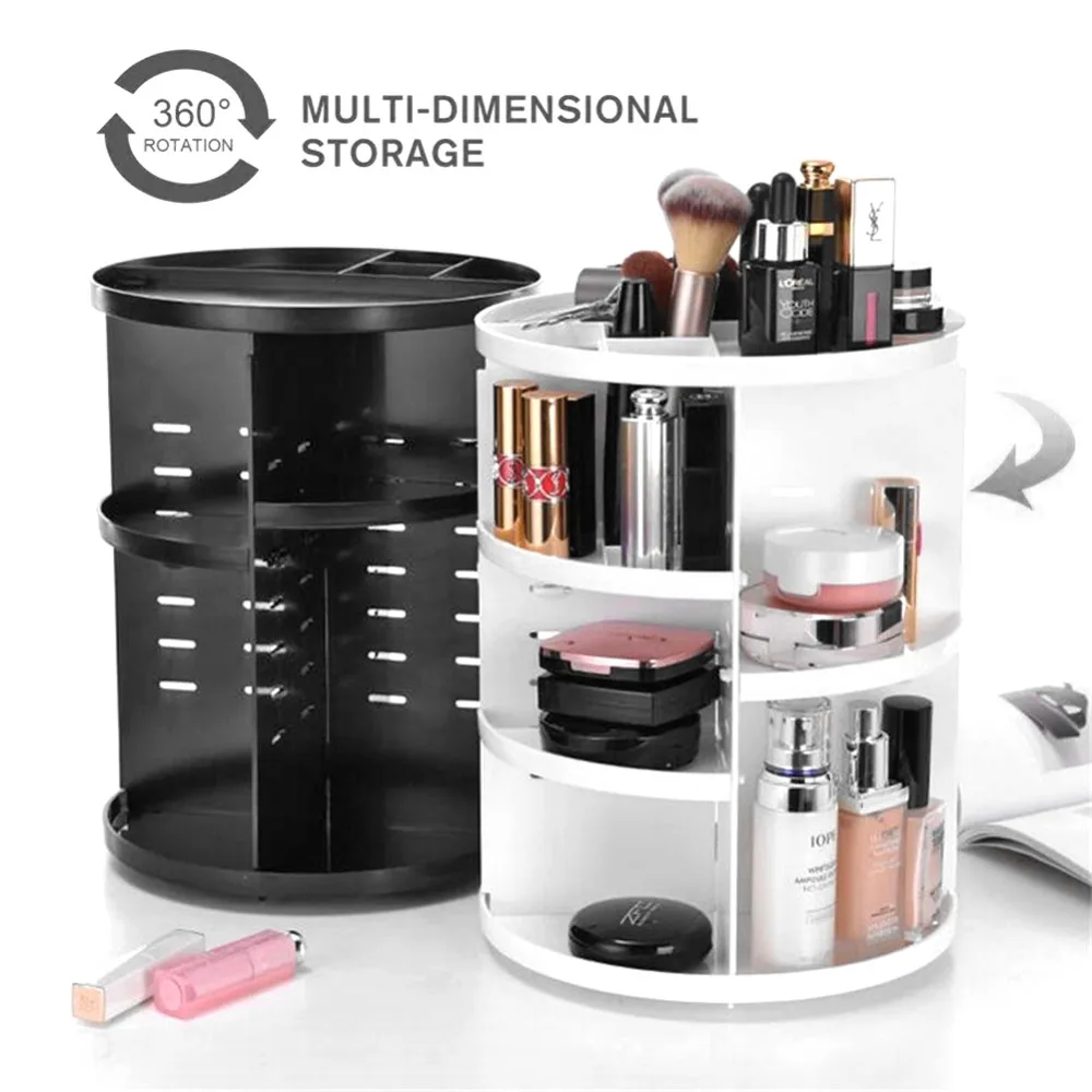 Plastic Make up Organizer Cosmetic Storage Organizer Women Room Desk Shelf 360-degree Rotating Makeup Storage Box Organizador
Plastic Make up Organizer Cosmetic Storage Organizer Women Room Desk Shelf 360-degree Rotating Makeup Storage Box Organizador