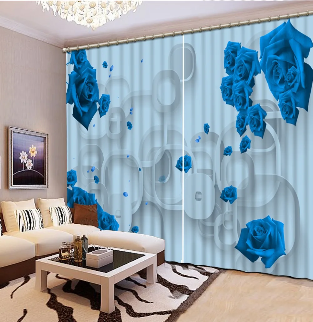 Hookd or Grommets Blue 3D Curtain Polyester fabric Blackout Curtains For Bedroom Curtains Living Room 1 or 2 panels
Hookd or Grommets Blue 3D Curtain Polyester fabric Blackout Curtains For Bedroom Curtains Living Room 1 or 2 panels