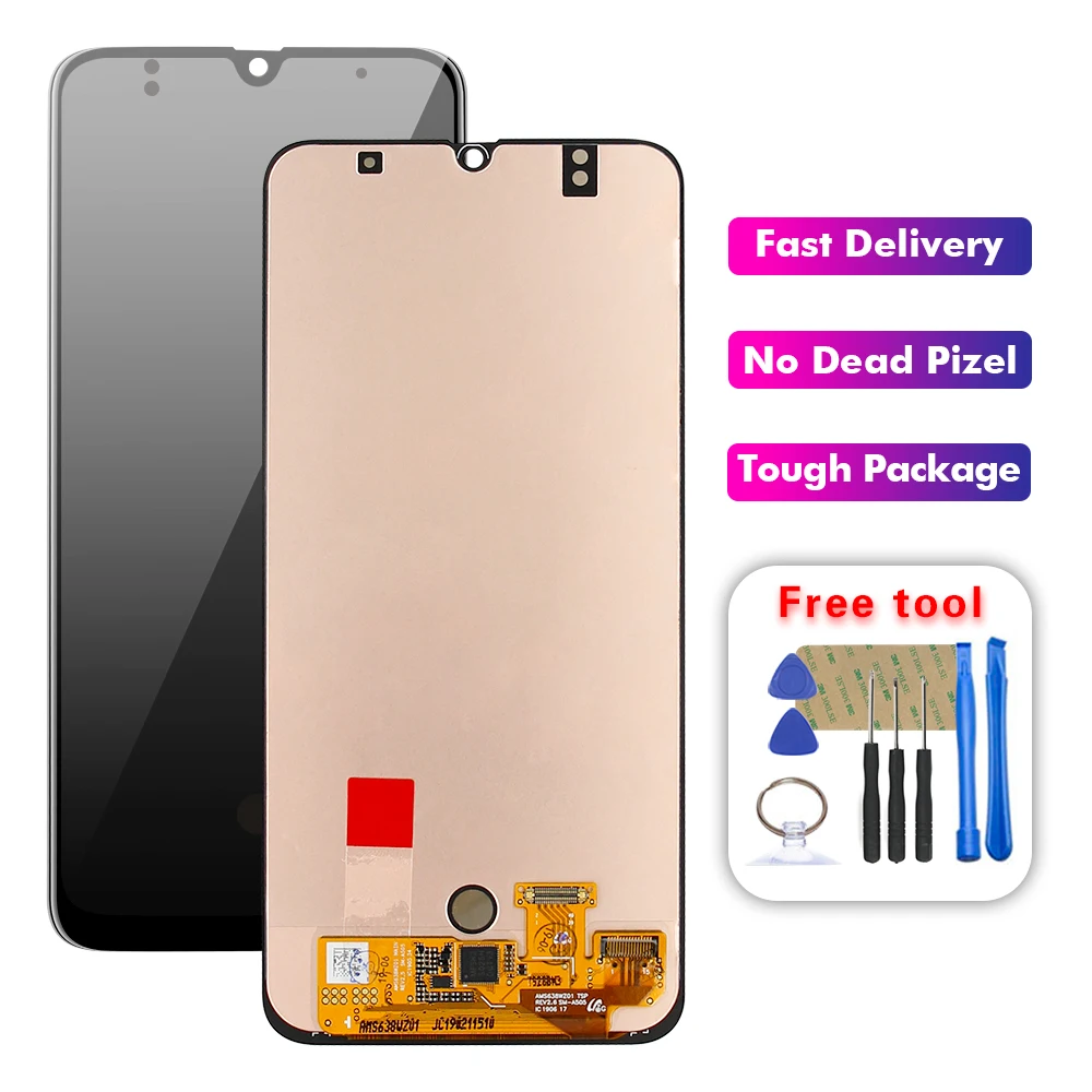 100% протестированный ЖК дисплей для Samsung Galaxy A50 2019 A505A A505U A505G/DS сенсорный экран