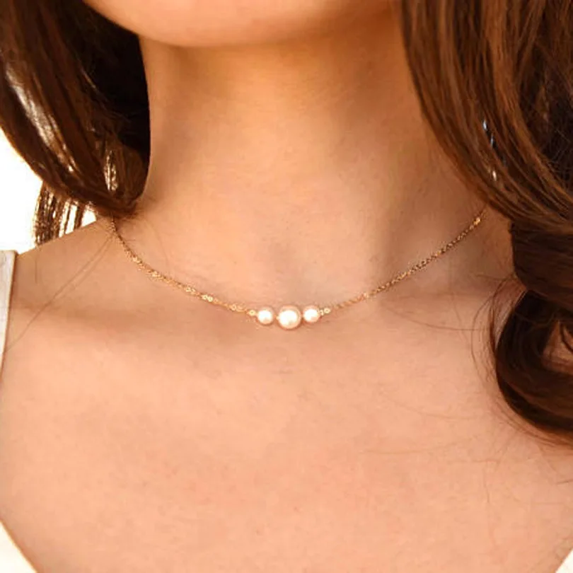 Delicate Imitation Pearls Choker Necklaces Wedding Bride Jewelry Women's Chocker Necklace Female Party
Delicate Imitation Pearls Choker Necklaces Wedding Bride Jewelry Women's Chocker Necklace Female Party