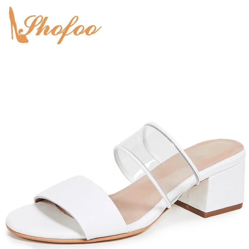 Summer White PVC High Chunky Heels Sandals Woman Outside Slides Slippers Large Size 33 35 Ladies Dress Clear Shoes Fashion 2021
Summer White PVC High Chunky Heels Sandals Woman Outside Slides Slippers Large Size 33 35 Ladies Dress Clear Shoes Fashion 2021