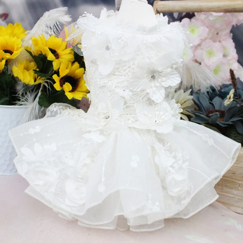 Pet Dog Tutu Dress Puppy Clothes Flower Decor For Small Medium Dog Dresses Handmade White Wedding Princess Skirts Chihuahua
Pet Dog Tutu Dress Puppy Clothes Flower Decor For Small Medium Dog Dresses Handmade White Wedding Princess Skirts Chihuahua