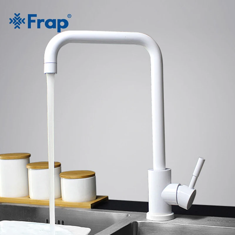 Frap 360 Rotate Kitchen Faucet White Mixer Faucet for Kitchen Hot & Cold Deck Mounted Crane for Sink 304 Stainless Steel Y40083
Frap 360 Rotate Kitchen Faucet White Mixer Faucet for Kitchen Hot & Cold Deck Mounted Crane for Sink 304 Stainless Steel Y40083