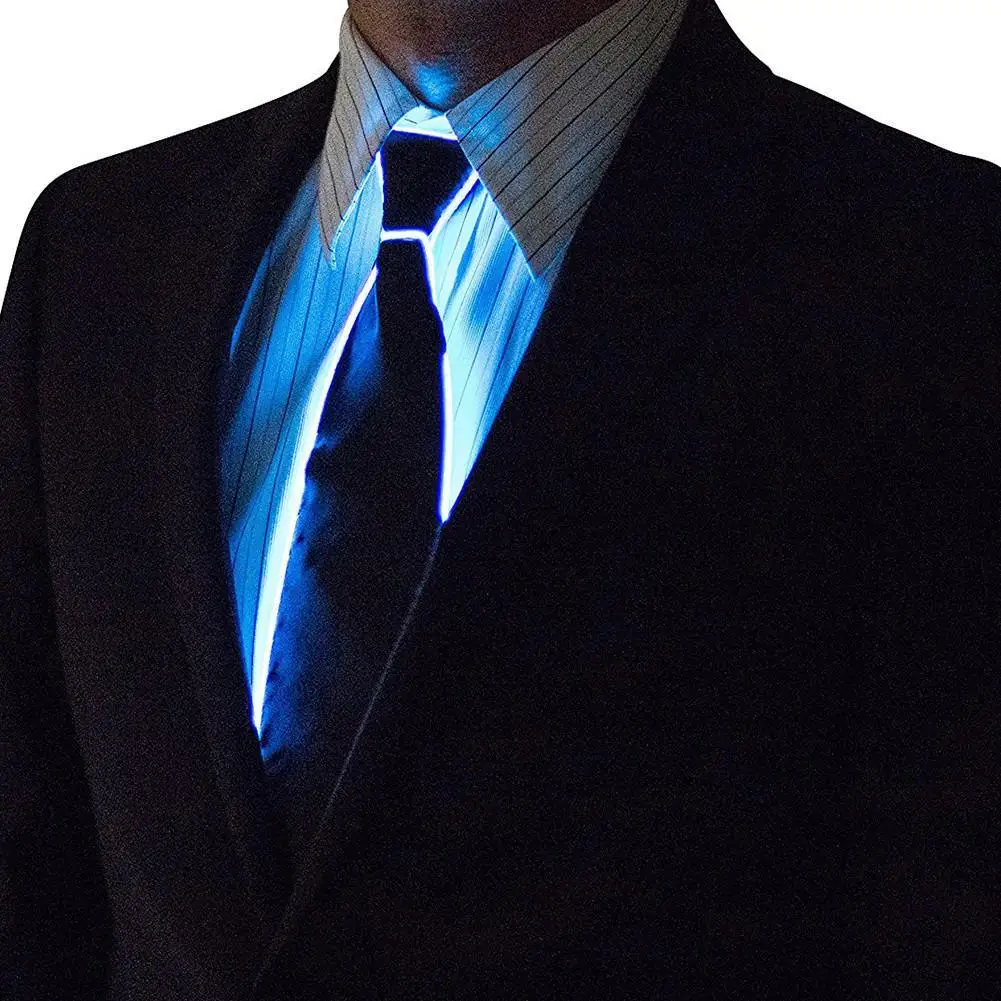 Новый дизайн светильник 10 цветов светодиодный светящийся галстук для украшения