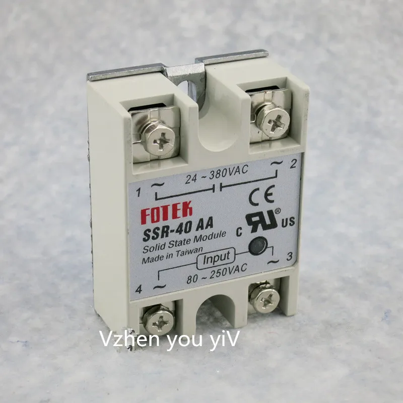 2pcs solid state relay SSR-40AA 40A actually 80-250V AC TO 24-380V AC SSR 40AA relay solid state
2pcs solid state relay SSR-40AA 40A actually 80-250V AC TO 24-380V AC SSR 40AA relay solid state
