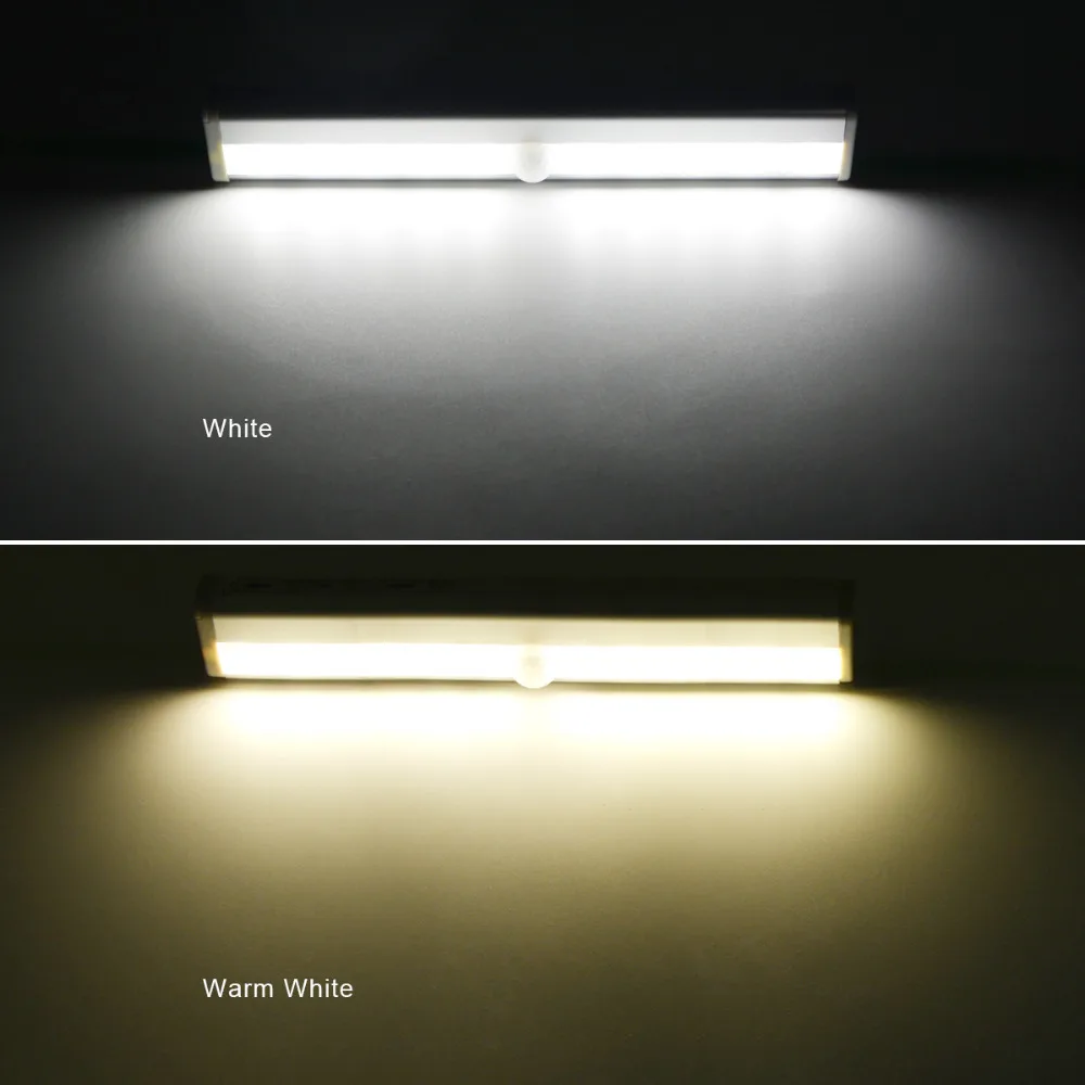 Светодиодная подсветка под шкаф движения PIR Сенсор лампа 6/10 светодиодов 98/190 мм