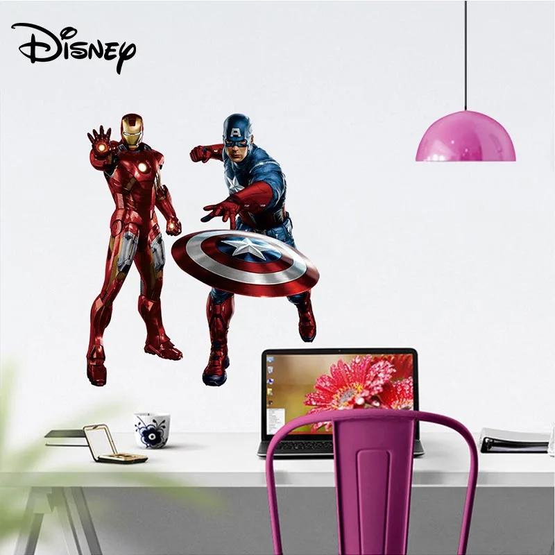 Наклейка с героями Диснея Marvel США капитан 3d креативные наклейки мультяшная