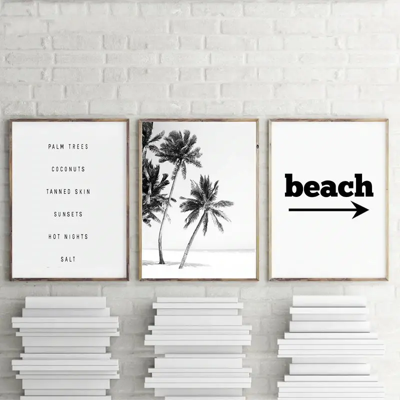 Modern Black and White Palm Trees Pictures Beach Landscape Canvas Painting Wall Art Posters Prints for Living Room Decoration
Modern Black and White Palm Trees Pictures Beach Landscape Canvas Painting Wall Art Posters Prints for Living Room Decoration