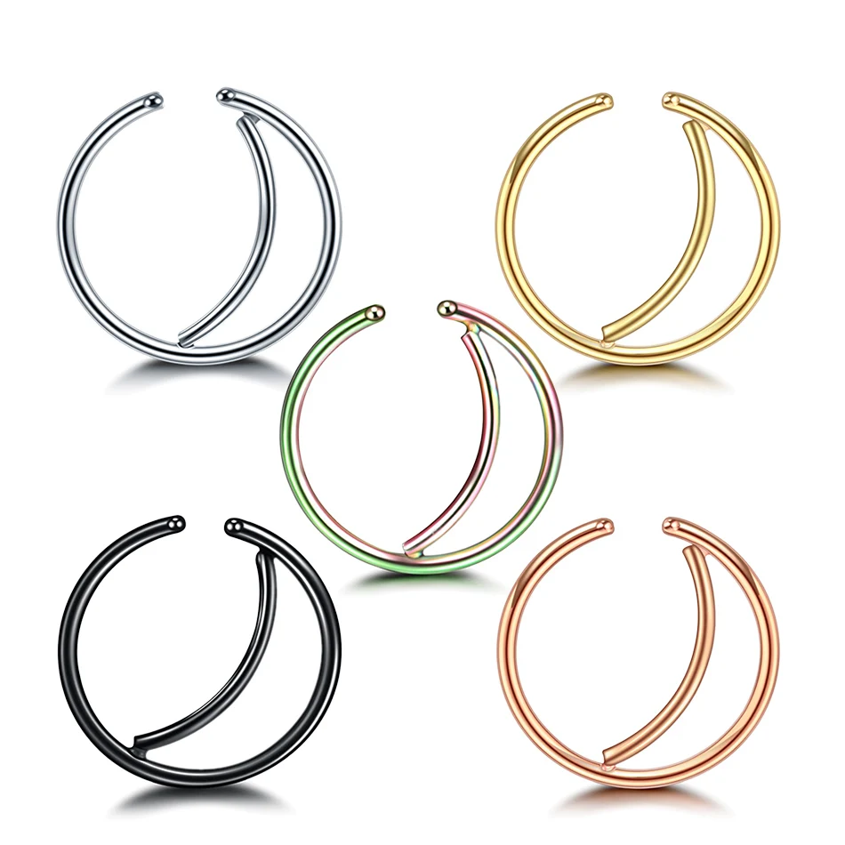 5pcs/lot Steel Mixed Colors Fake Nose Septum Rings Piercing Ear Cartilage Tragus Helix Fake Oreja Piercings Body Jewelry 20G
5pcs/lot Steel Mixed Colors Fake Nose Septum Rings Piercing Ear Cartilage Tragus Helix Fake Oreja Piercings Body Jewelry 20G