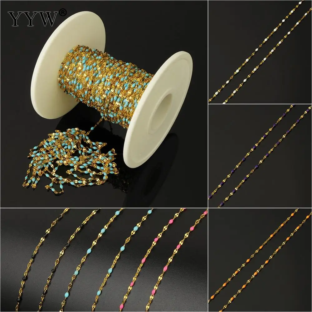 10m/Spool Stainless Steel Jewelry Chain with plastic spool stainless steel chain Jewelry Making Necklace rolled gold jewelry
10m/Spool Stainless Steel Jewelry Chain with plastic spool stainless steel chain Jewelry Making Necklace rolled gold jewelry