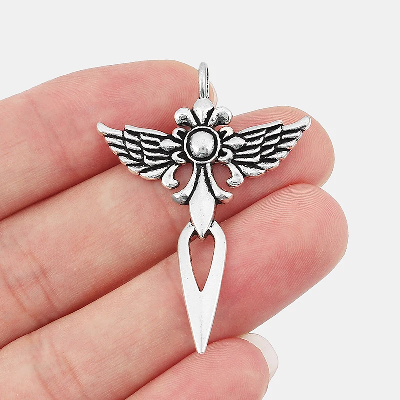 10PCS Silver Plated Angel Wings Cross Pendant Retro Necklace Bracelet Metal Accessories DIY Charms Jewelry Craft Making
10PCS Silver Plated Angel Wings Cross Pendant Retro Necklace Bracelet Metal Accessories DIY Charms Jewelry Craft Making