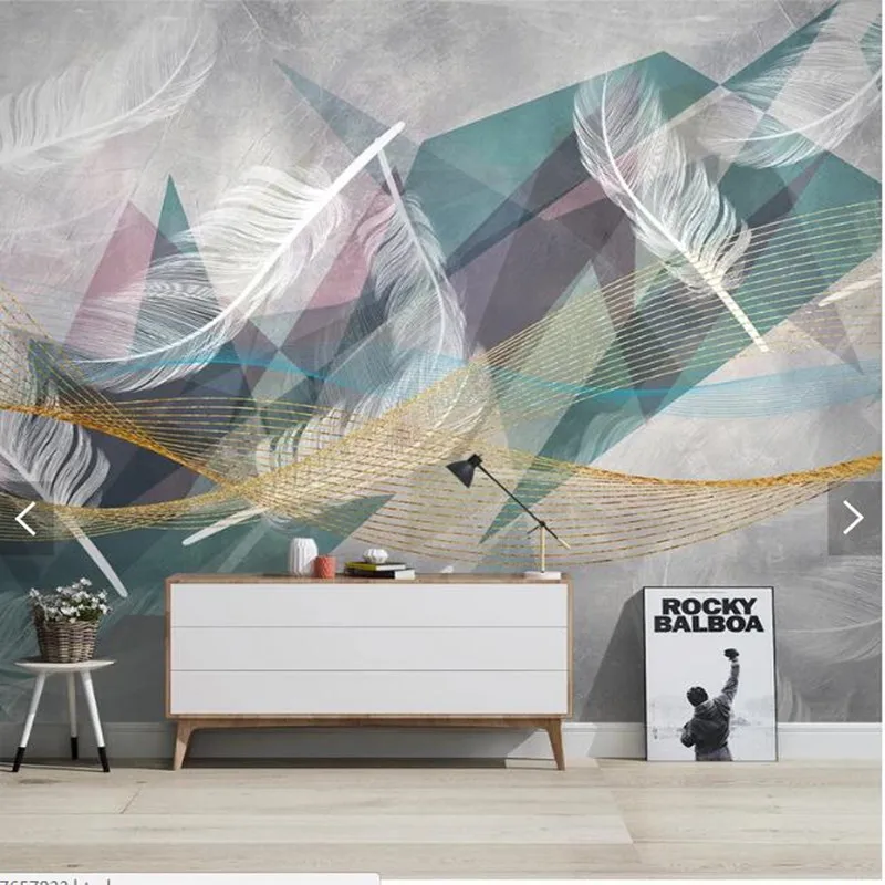 Custom 3D wallpaper, simple geometric white feather mural for living room hotel KTV background home decoration wallpaper
Custom 3D wallpaper, simple geometric white feather mural for living room hotel KTV background home decoration wallpaper