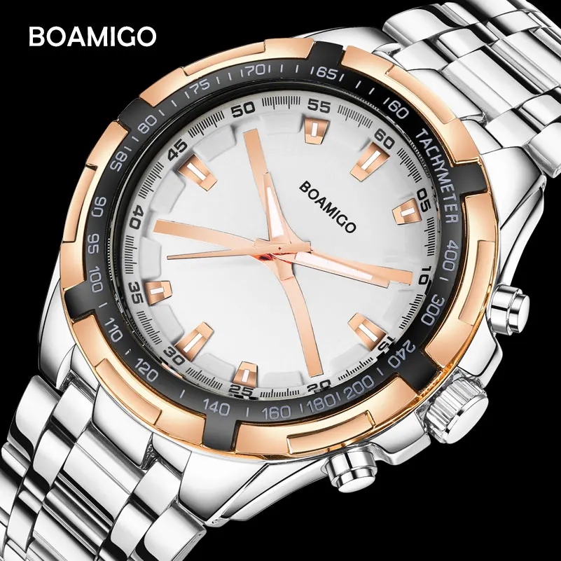 BOAMIGO brand men quartz watches fashion sports creative classic steel band wristwatches military male watch relogio masculino
BOAMIGO brand men quartz watches fashion sports creative classic steel band wristwatches military male watch relogio masculino