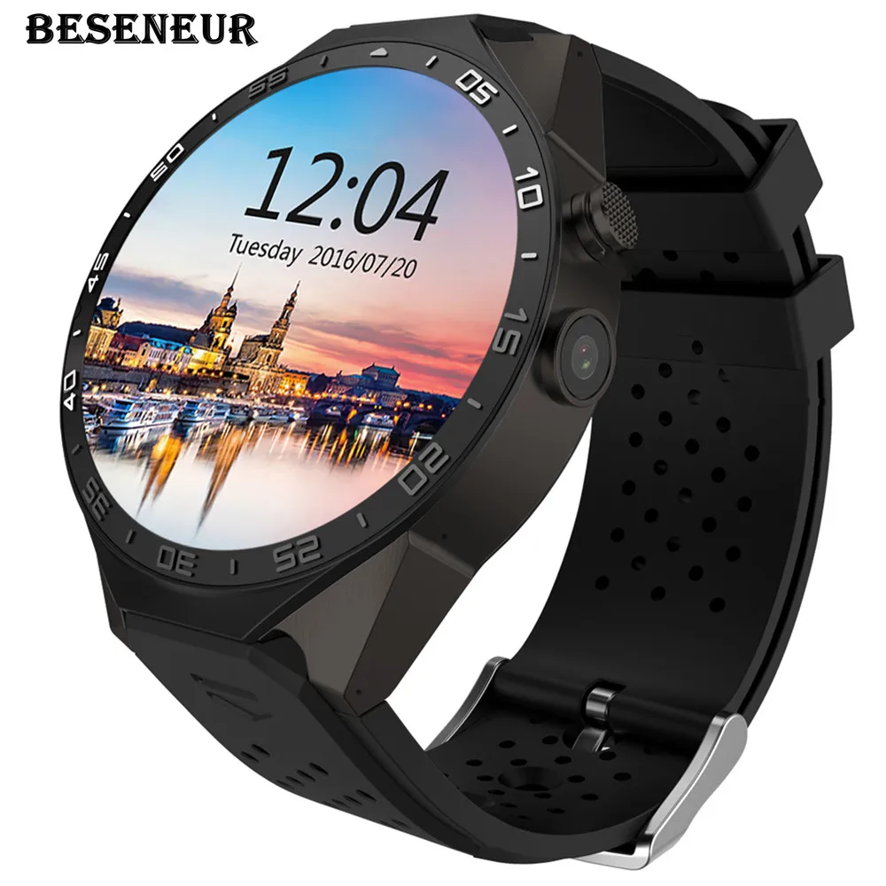 Beseneur Смарт часы для мужчин поддержка SIM карты MTK6580 512 МБ/4 ГБ Bluetooth Wi Fi gps 3g Smartwatch Android