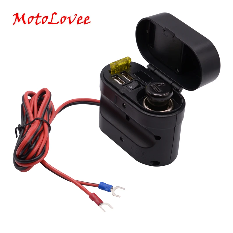 MotoLovee Motorcycle Cigarette Lighter Charger Waterproof 4 In 1 Electronic Clock Type Charging Dual Ports USB Chargers
MotoLovee Motorcycle Cigarette Lighter Charger Waterproof 4 In 1 Electronic Clock Type Charging Dual Ports USB Chargers