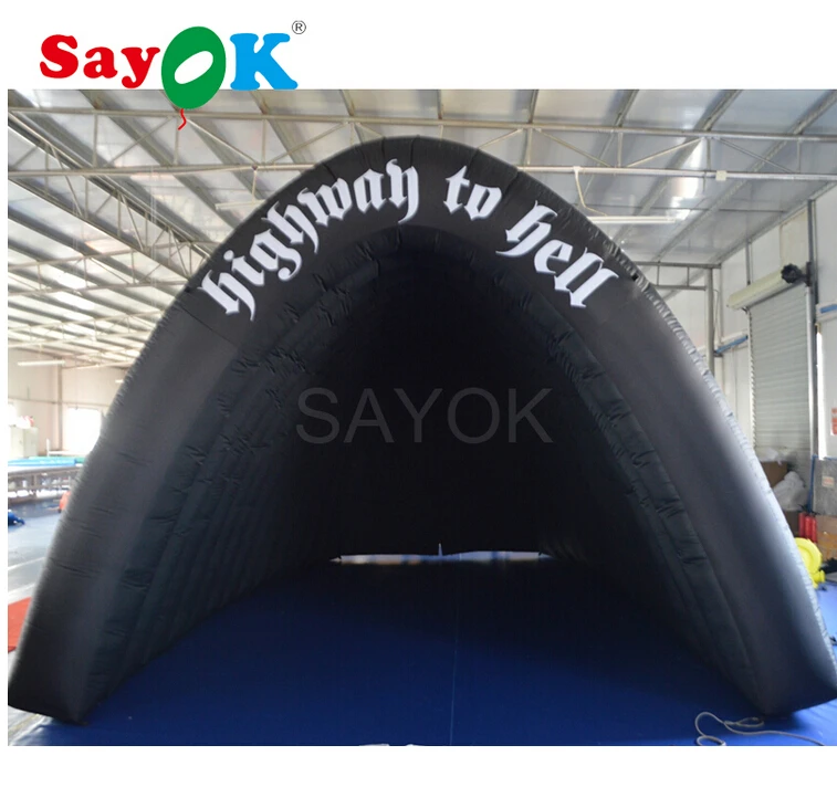 6mLx4mW Black Inflatable Tunnel Tent Inflatable Car Garage Tent Inflatable Sports Tunnel Tent for Commercial Events
6mLx4mW Black Inflatable Tunnel Tent Inflatable Car Garage Tent Inflatable Sports Tunnel Tent for Commercial Events
