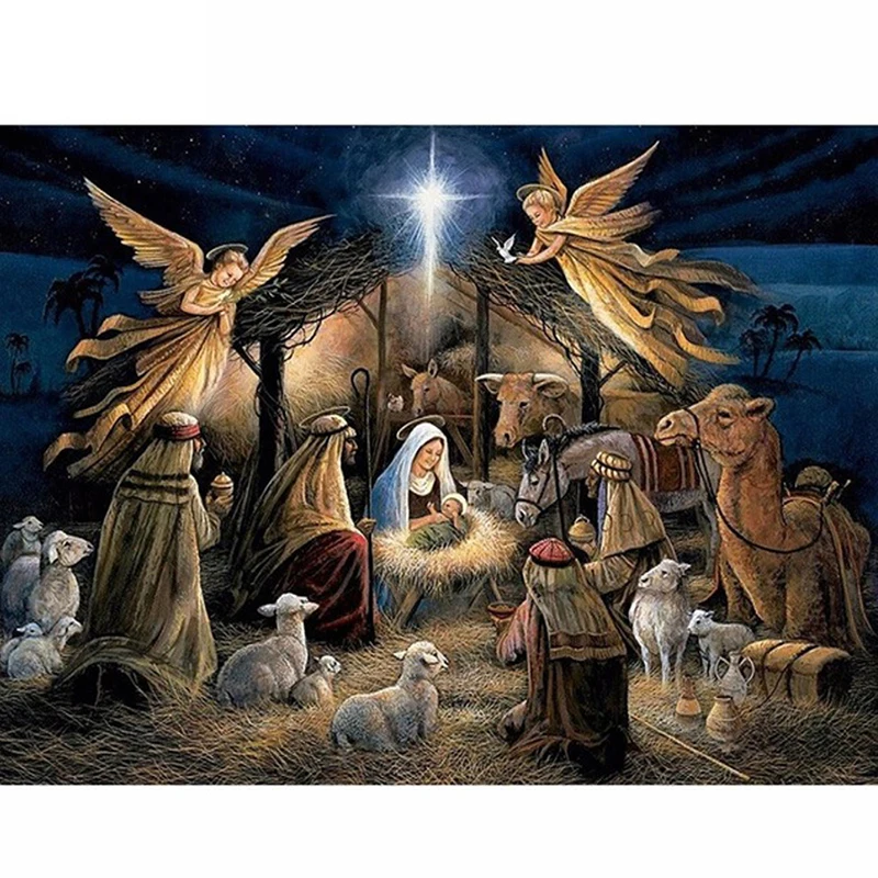 5d Diy Diamond Painting Cross Stitch Birth Of Jesus Christ Full Square Diamond mosaic home Decorative Full Diamond Embroidery
5d Diy Diamond Painting Cross Stitch Birth Of Jesus Christ Full Square Diamond mosaic home Decorative Full Diamond Embroidery
