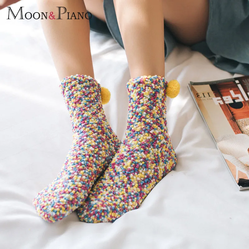 Fashion Winter Thickening Coral Fleece Tube Candy Color Cute Ladies Casual Socks Soft Wool Ball Home Floor Warm Towel Sleep Sock
Fashion Winter Thickening Coral Fleece Tube Candy Color Cute Ladies Casual Socks Soft Wool Ball Home Floor Warm Towel Sleep Sock