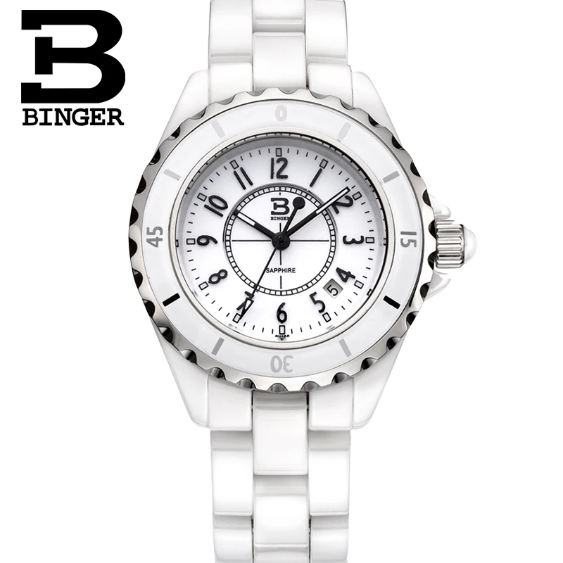 New Switzerland Luxury Brand Women's Watches BINGER Full Space ceramic Quartz watch 100 M Waterproof Diamond Ladies Clock B8008A
New Switzerland Luxury Brand Women's Watches BINGER Full Space ceramic Quartz watch 100 M Waterproof Diamond Ladies Clock B8008A