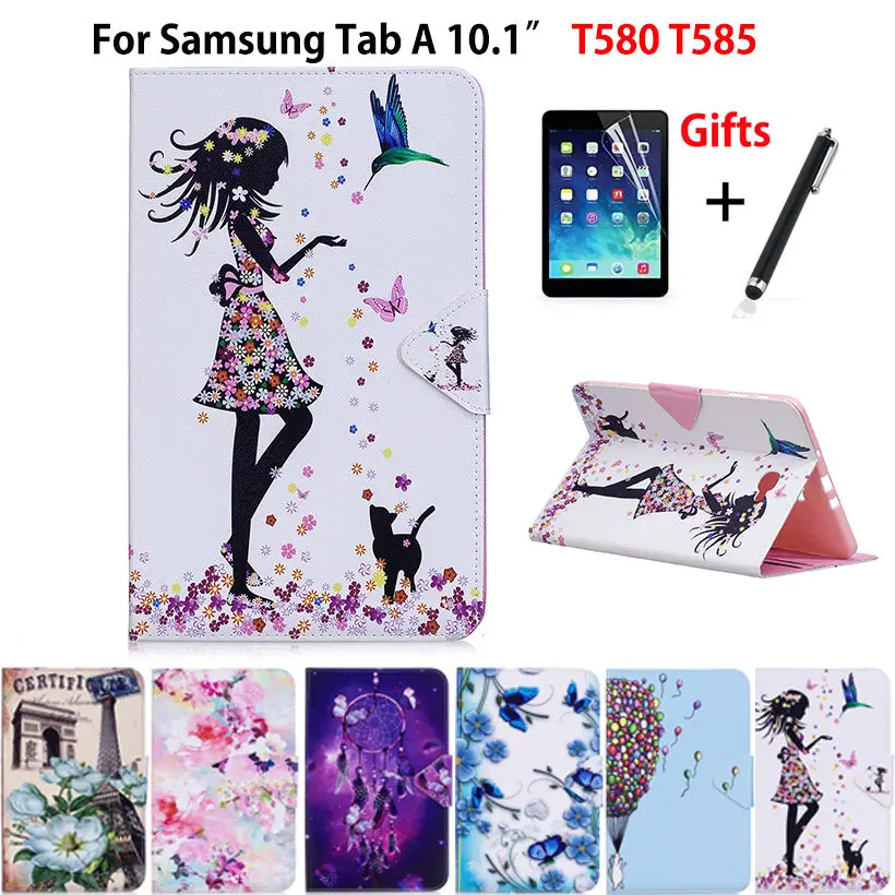 Tablet Case For Samsung Galaxy Tab A A6 10.1" 2016 SM-T580 T585 T580 T585N Smart Cover Funda cartoon PU Leather Skin+Film+Pen
Tablet Case For Samsung Galaxy Tab A A6 10.1" 2016 SM-T580 T585 T580 T585N Smart Cover Funda cartoon PU Leather Skin+Film+Pen