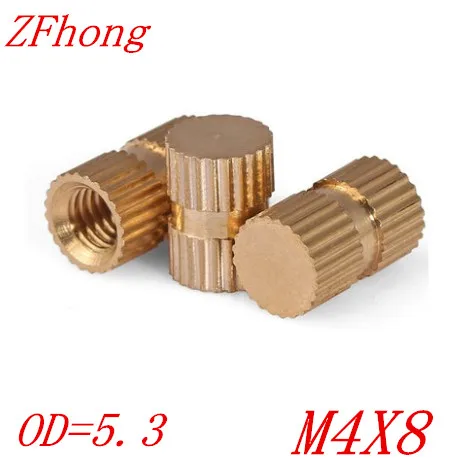 100pcs OD=5.3 M4*8 blind end Brass Insert Knurled Nut ,M4 blind end Brass Round Nut For Injection Moulding
100pcs OD=5.3 M4*8 blind end Brass Insert Knurled Nut ,M4 blind end Brass Round Nut For Injection Moulding