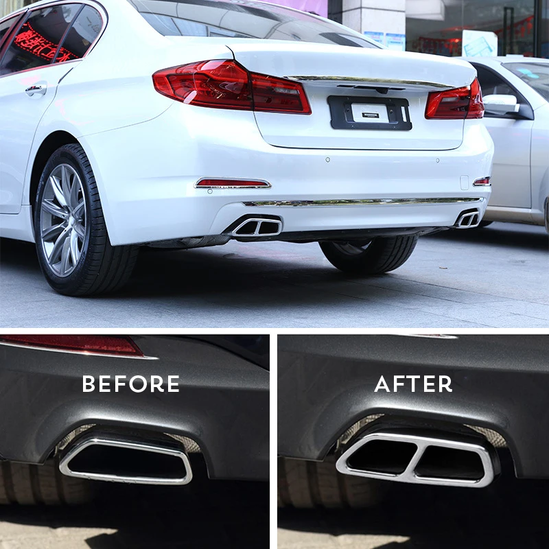 2pcs For BMW 5 series G30 2017 2018 Stainless Steel Car-Styling Accessories Back Rear Exhaust Muffler Decorative Frame Trim
2pcs For BMW 5 series G30 2017 2018 Stainless Steel Car-Styling Accessories Back Rear Exhaust Muffler Decorative Frame Trim