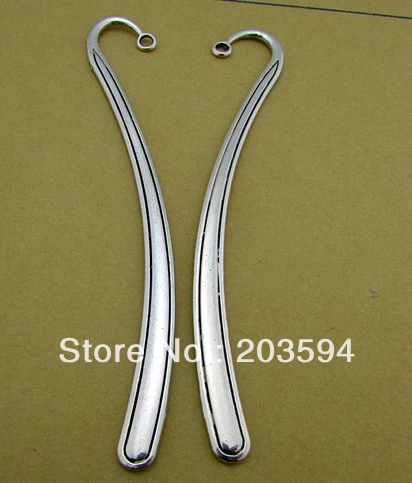 50Pcs/lots tibet silver smooth bookmark Alloy Metal bookmark findings