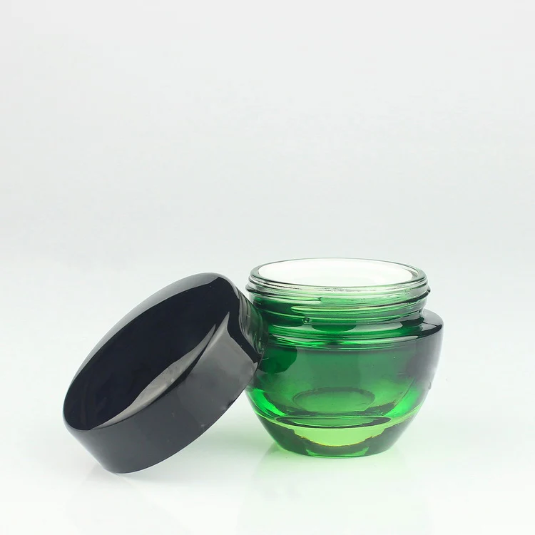 200pcs 50g Cosmetics empty jar mushroom glass green jar with black cap beautiful glass bottle for containing cream or paste
200pcs 50g Cosmetics empty jar mushroom glass green jar with black cap beautiful glass bottle for containing cream or paste