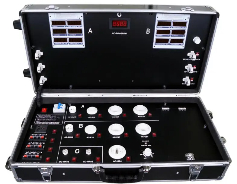 LED demo case,The high-end LED digital display test box,LED lighting demo box 680-13P
LED demo case,The high-end LED digital display test box,LED lighting demo box 680-13P