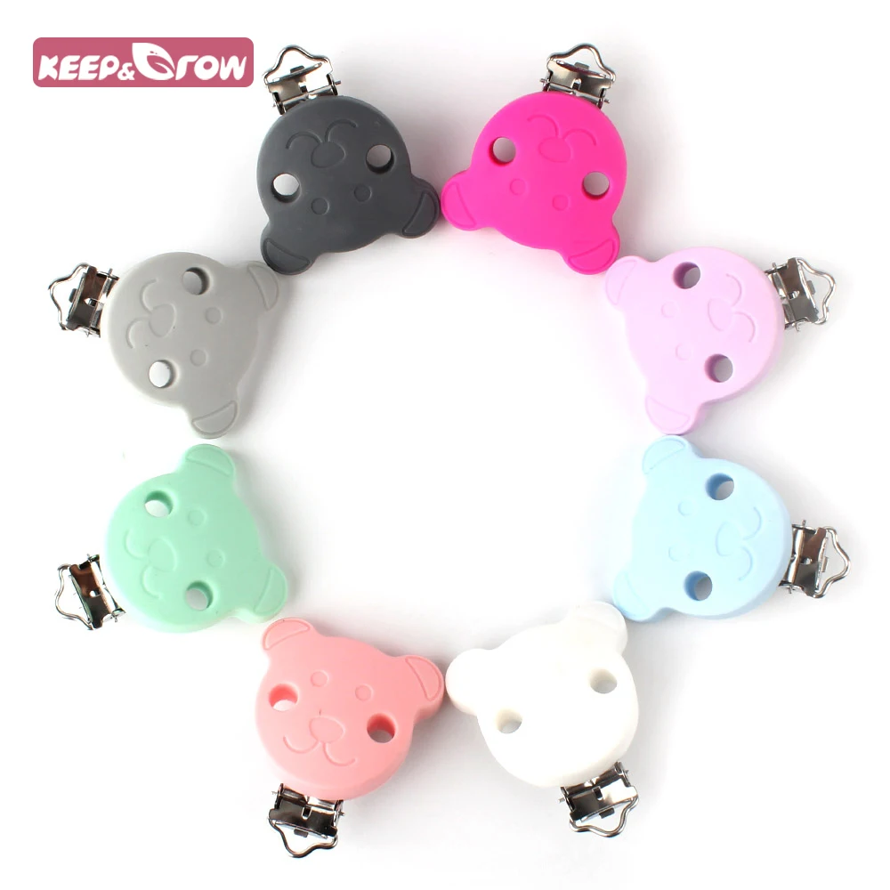 1pcs cute bear Silicone Teether metal clip silicone Pacifier accessories for rodent DIY Baby Teether Necklace Pendant Clamp
1pcs cute bear Silicone Teether metal clip silicone Pacifier accessories for rodent DIY Baby Teether Necklace Pendant Clamp