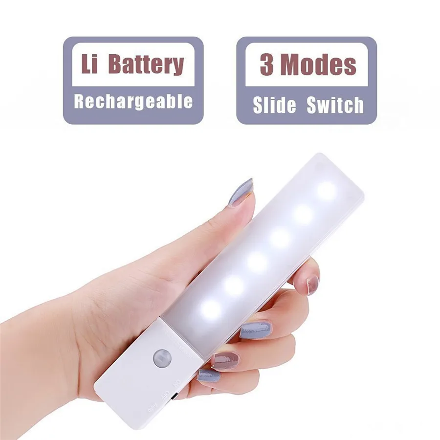 Motion Sensor Light, Mofweb Rechargeable LED Night Light with Magnetic Strip Stick-on Anywhere for Safe Trunk Hallway Wardrobe
Motion Sensor Light, Mofweb Rechargeable LED Night Light with Magnetic Strip Stick-on Anywhere for Safe Trunk Hallway Wardrobe