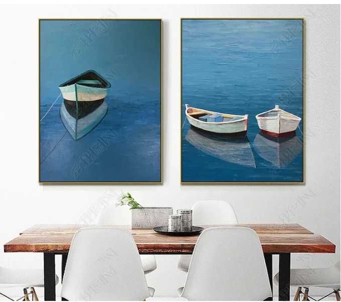 2 Pieces Nordic Blue Ship Landscape Decorative Paintings Wall Art Print Picture Canvas Painting Poster for Living Room
2 Pieces Nordic Blue Ship Landscape Decorative Paintings Wall Art Print Picture Canvas Painting Poster for Living Room
