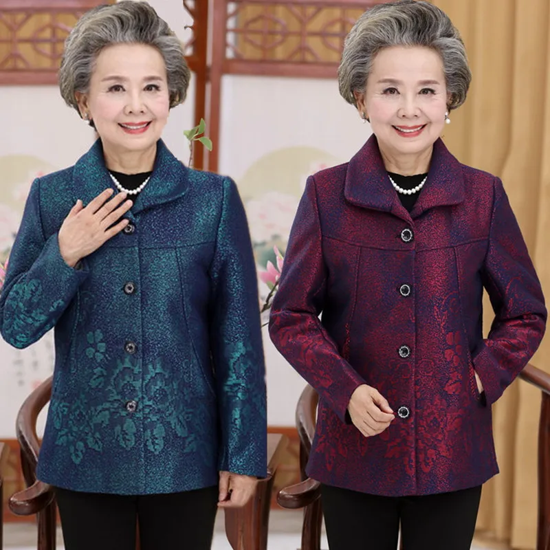 The Elderly Coat Women 60-70-80 Years Old Grandmother Spring Autumn Middle-aged Women's Mother Jacket XL-4XL Single-breasted
The Elderly Coat Women 60-70-80 Years Old Grandmother Spring Autumn Middle-aged Women's Mother Jacket XL-4XL Single-breasted