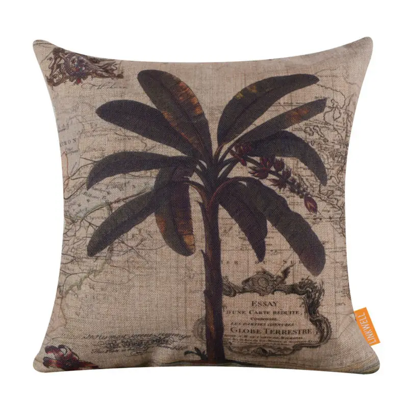 LINKWELL 18x18" Vintage World Map Banana Tree Burlap Cushion Cover Throw Pillowcase Shabby Chic Antique Accent
LINKWELL 18x18" Vintage World Map Banana Tree Burlap Cushion Cover Throw Pillowcase Shabby Chic Antique Accent
