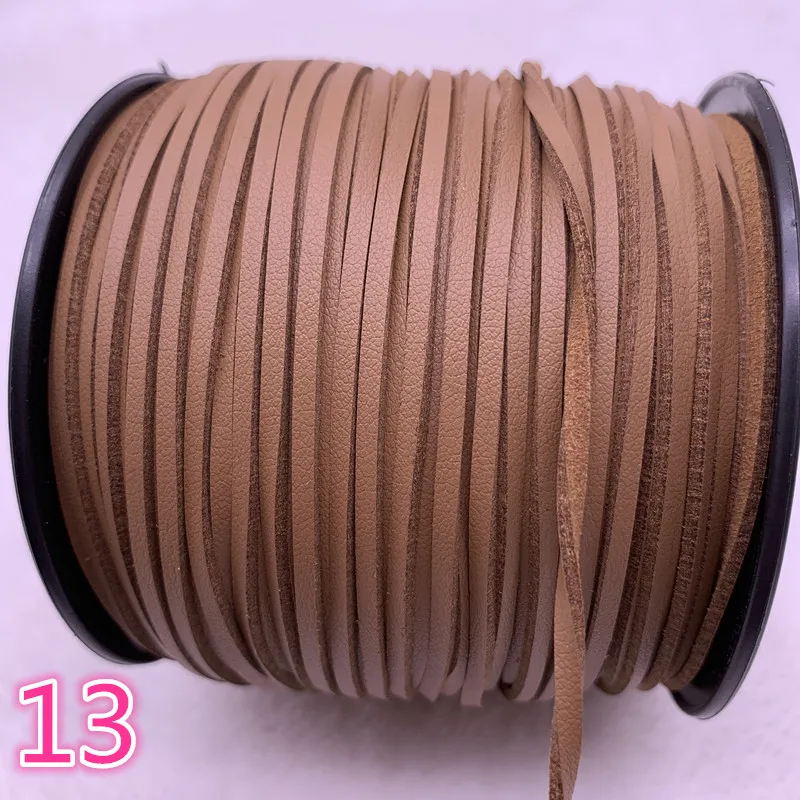 

Плетеный шнур из искусственной замши, корейский вельветовый кожаный браслет ручной работы, ювелирная цепочка № 13, 5 ярдов/партия, 3 мм