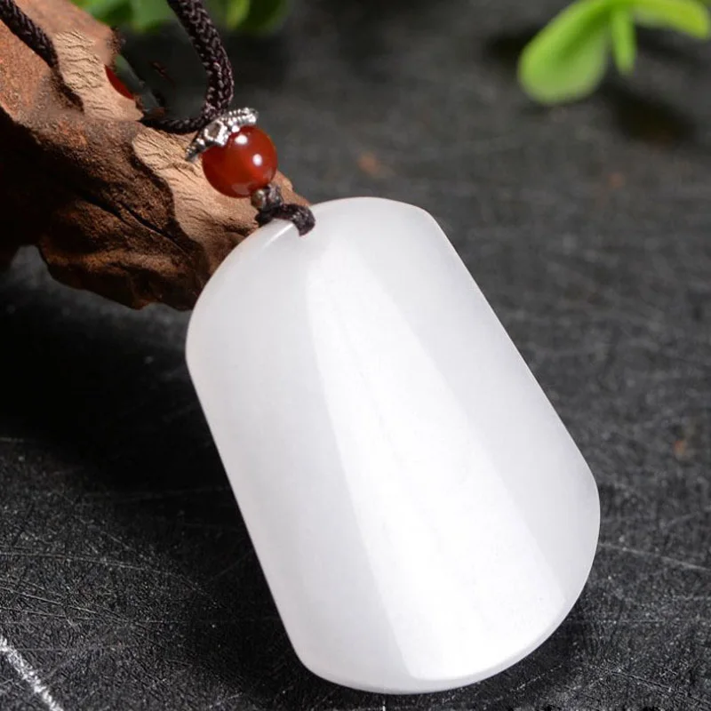 Drop Shipping XinJiang White Jade PingAnPai Pendant Necklace Jade Stone Lucky Amulet Necklace With Chain For Men Women
Drop Shipping XinJiang White Jade PingAnPai Pendant Necklace Jade Stone Lucky Amulet Necklace With Chain For Men Women