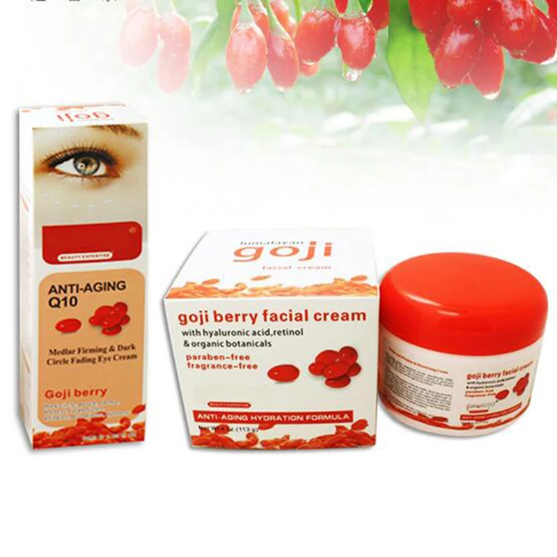 2Pieces Goji Facial Cream Eye Cream Ageless Cream Face Whitening Skin Care Anti Wrinkle Eye Cream Remove Dark Circles Under Eyes
2Pieces Goji Facial Cream Eye Cream Ageless Cream Face Whitening Skin Care Anti Wrinkle Eye Cream Remove Dark Circles Under Eyes