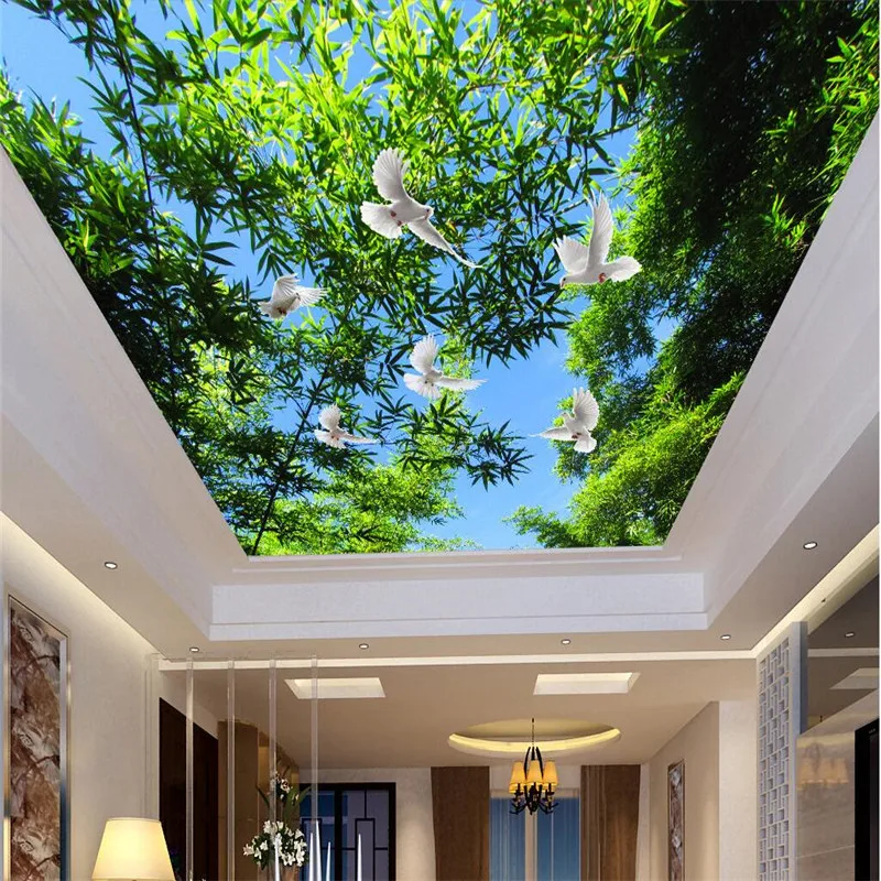 beibehang Custom wallpapers blue sky and green trees pigeon fresco living room bedroom ceiling ceiling murals home decoration
beibehang Custom wallpapers blue sky and green trees pigeon fresco living room bedroom ceiling ceiling murals home decoration