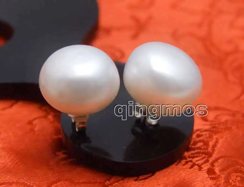 Big 13-14mm White Flat Round Natural Freshwater Pearl Earring & Sterling Silver S925 Stud-ear684
Big 13-14mm White Flat Round Natural Freshwater Pearl Earring & Sterling Silver S925 Stud-ear684