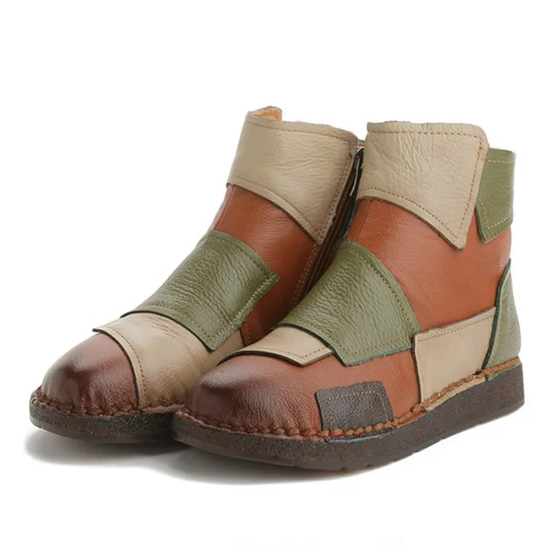 CEYANEAONew Spring Retro Soft Bottom Flat With Boots Casual Leather Handmade Stitching Women shoes Round Toe CharacteristicE1617
CEYANEAONew Spring Retro Soft Bottom Flat With Boots Casual Leather Handmade Stitching Women shoes Round Toe CharacteristicE1617