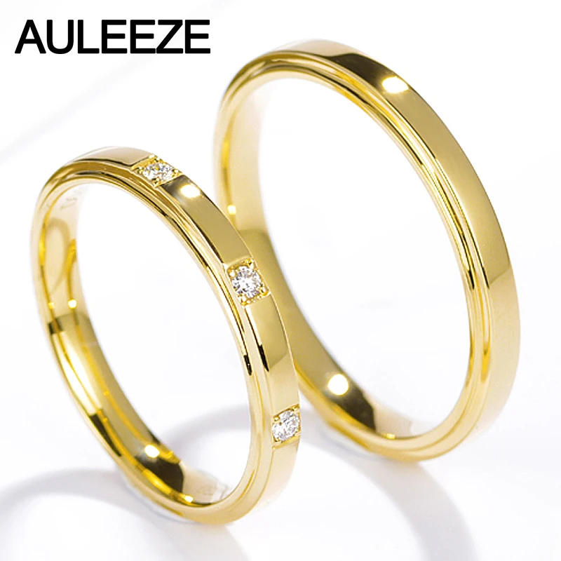 AULEEZE Romantic Three Stone Real Diamond Ring For Couple Lovers Diamond Jewelry 18k Yellow Gold Wedding Engagement Ring
AULEEZE Romantic Three Stone Real Diamond Ring For Couple Lovers Diamond Jewelry 18k Yellow Gold Wedding Engagement Ring