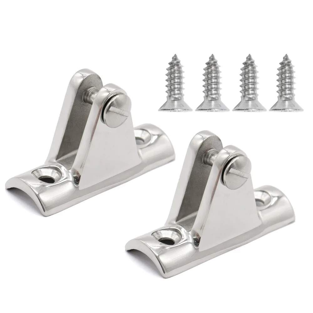 2 PCS Marine Boat Deck Hinge Mount Bimini Top Fitting Hardware with 4pcs Screws 316 Stainless Steel-Concave Base
2 PCS Marine Boat Deck Hinge Mount Bimini Top Fitting Hardware with 4pcs Screws 316 Stainless Steel-Concave Base