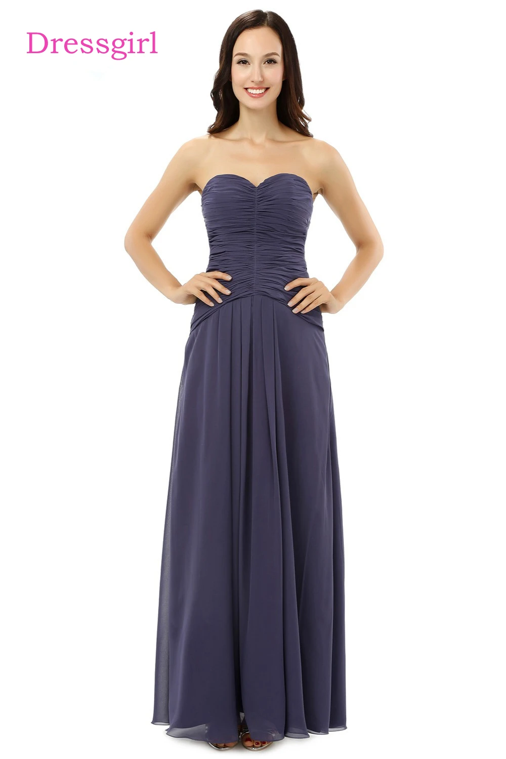 New Cheap Bridesmaid Dresses Under 50 A-line Sweetheart Floor Length Gray Chiffon Wedding Party Dresses
New Cheap Bridesmaid Dresses Under 50 A-line Sweetheart Floor Length Gray Chiffon Wedding Party Dresses
