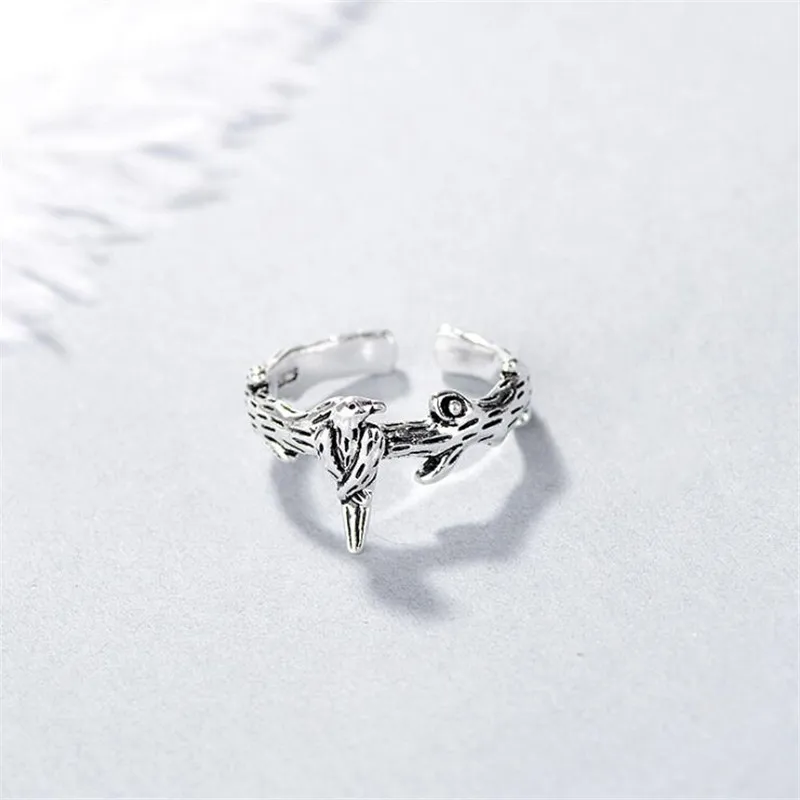 New Personality Sweet Animal Silver Plated Jewelry Lucky Retro Cute Bird Branch Exquisite Opening Rings R056
New Personality Sweet Animal Silver Plated Jewelry Lucky Retro Cute Bird Branch Exquisite Opening Rings R056
