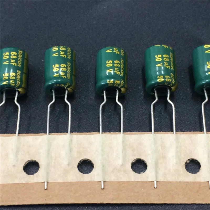 10 шт. 68 мкФ 50 в SUNCON(SANYO) AX серии 8x12 мм 50V68uF низкое сопротивление долгий срок службы
