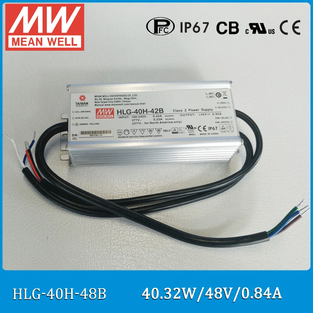 Оригинальный водонепроницаемый Светодиодный источник питания Meanwell HLG-40H-48B 40 Вт 0.84A 48 В, светодиодный драйвер с регулировкой яркости IP67 CV + CC B ...
Оригинальный водонепроницаемый Светодиодный источник питания Meanwell HLG-40H-48B 40 Вт 0.84A 48 В, светодиодный драйвер с регулировкой яркости IP67 CV + CC B ...